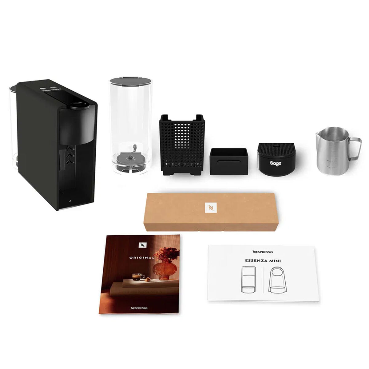 Nespresso by Sage SEC 220 Essenza Mini kapselmaskine, sort