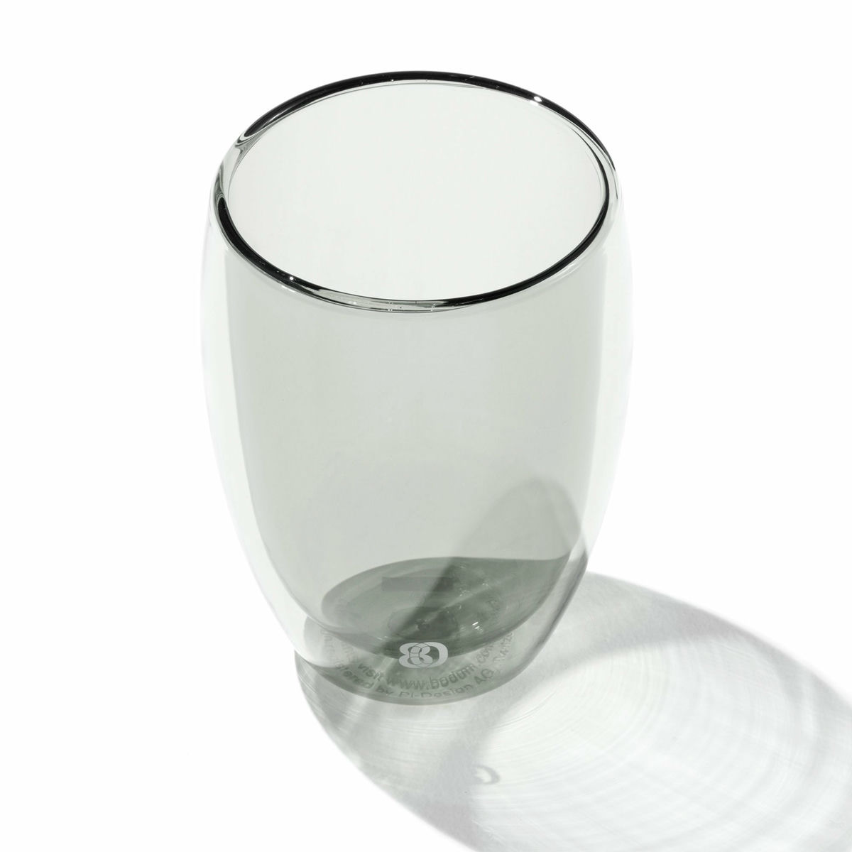 PAVINA dobbeltvegget glass 35 cl 2-pakning, grå