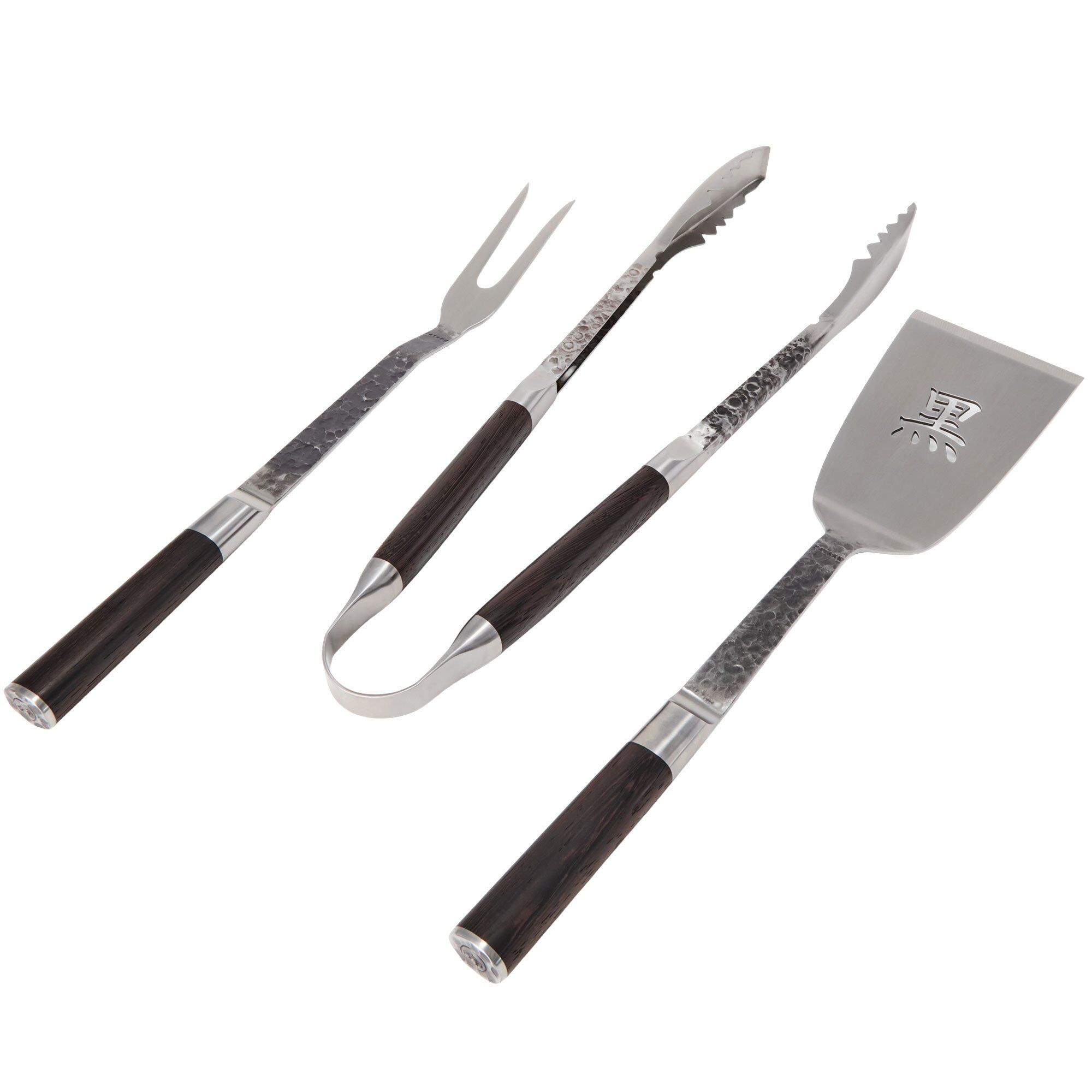 Satake - Kuro BBQ sett 3 deler brun/rustfri
