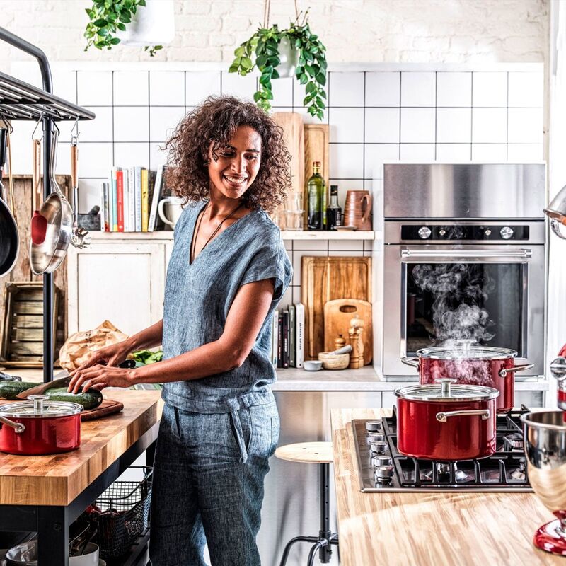 Cookware Collection Gryde m/låg 24 cm, rød