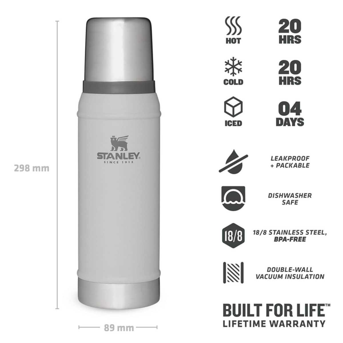 Legendary Classic Bottle termos 0,75 liter, ash
