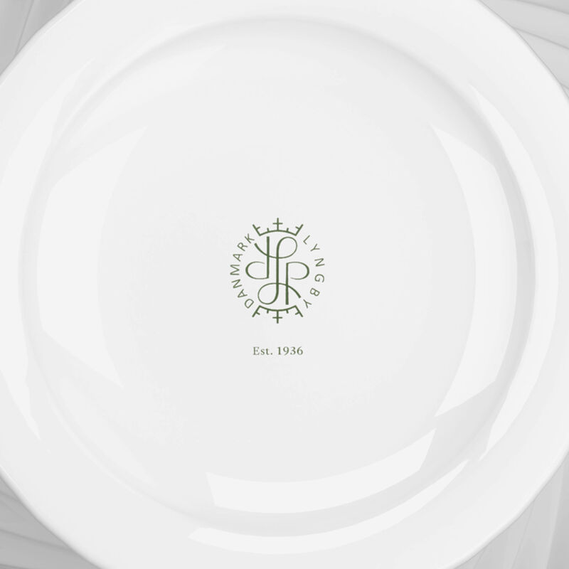 Lyngby Porcelæn Twist maljakko 25 cm, valkoinen