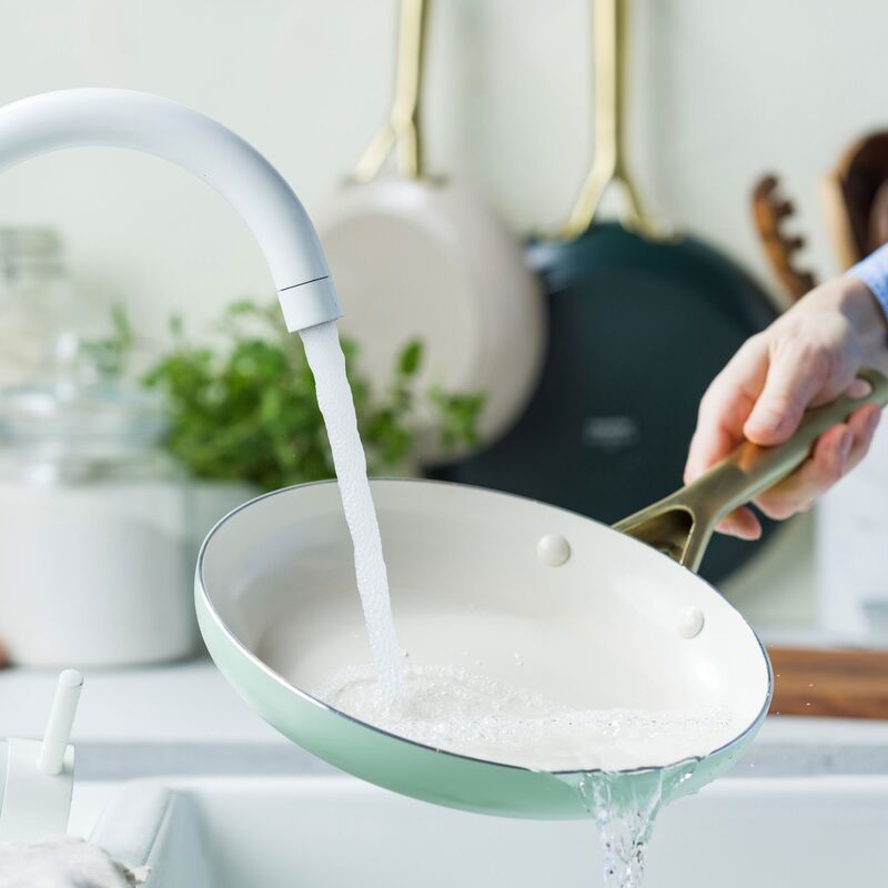 Shades stekepannesett 3 deler, taupe/pastel green/moroccan green