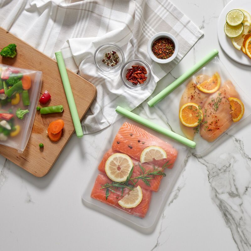 Återanvändningsbar kyl & fryspåse silikon, medium