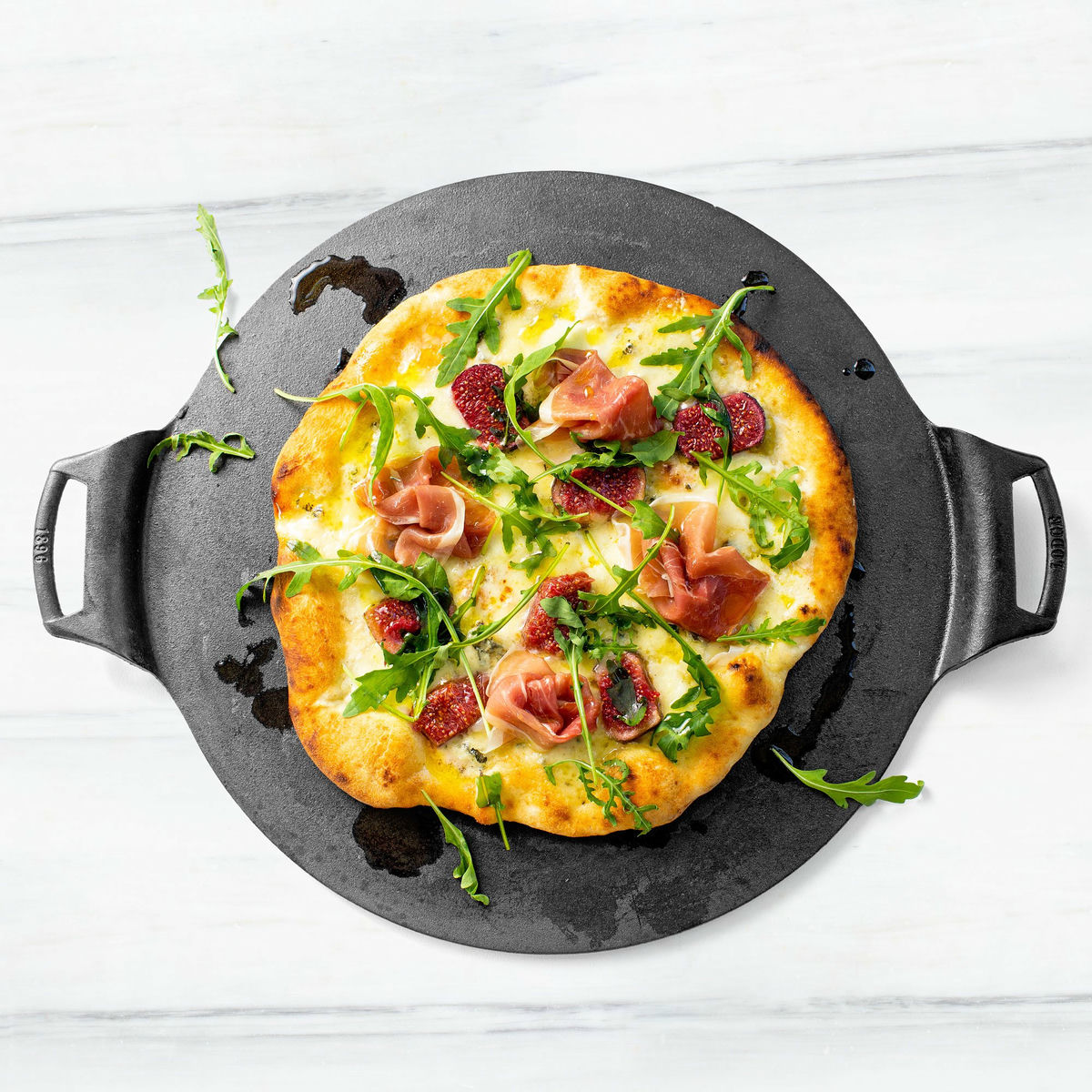 Bakeware Pizzasten, 35 cm, gjutjärn