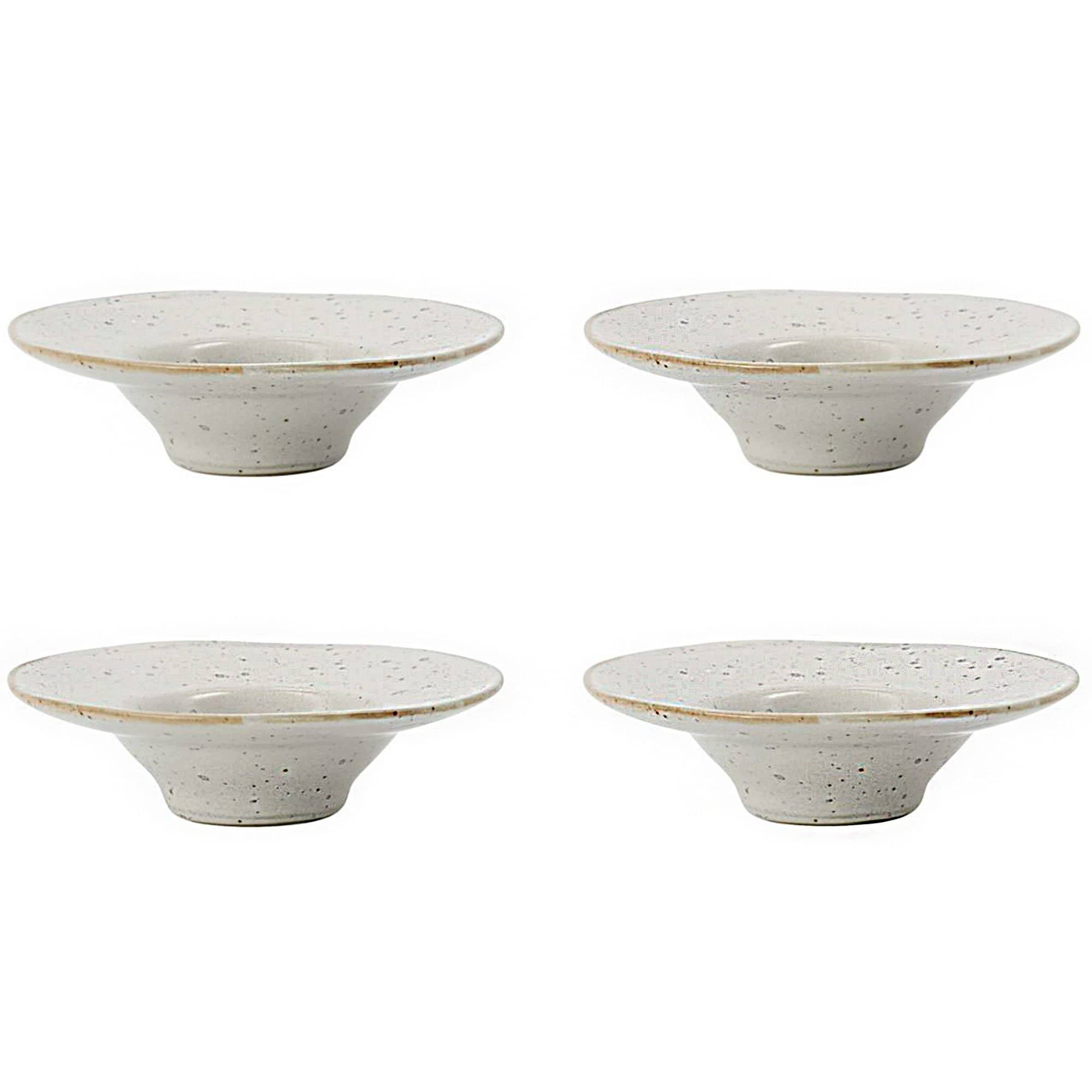Pion eggeglass 4-stk. Hvit-grå