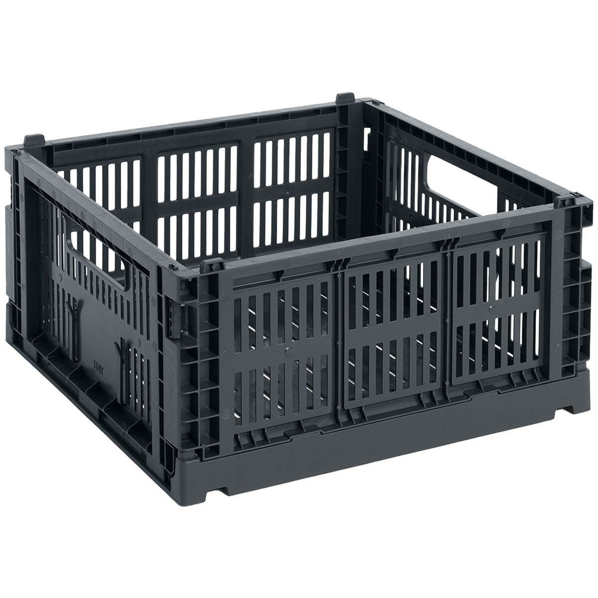 HAY Colour Crate Medium Square förvaringslåda, charcoal