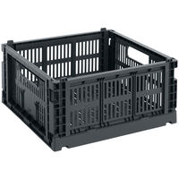 HAY Colour Crate Medium Square förvaringslåda, charcoal