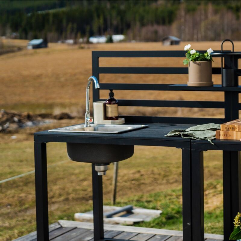 Utekjøkken modul med vask 90 x 60 cm