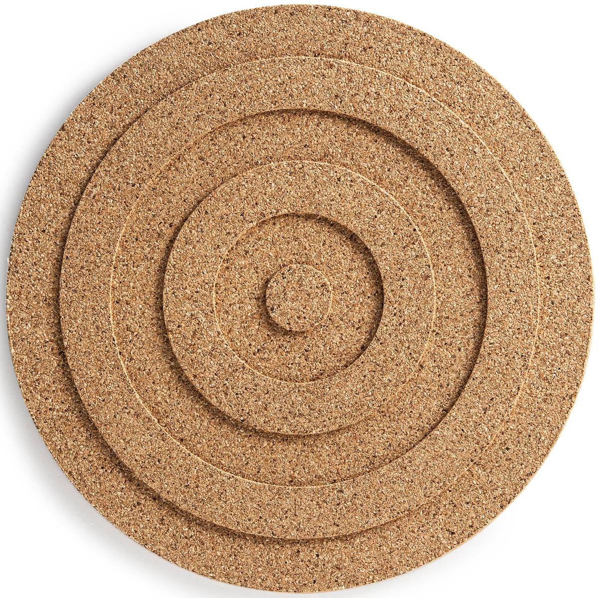 Bordskåner rund 21 cm, kork, naturel