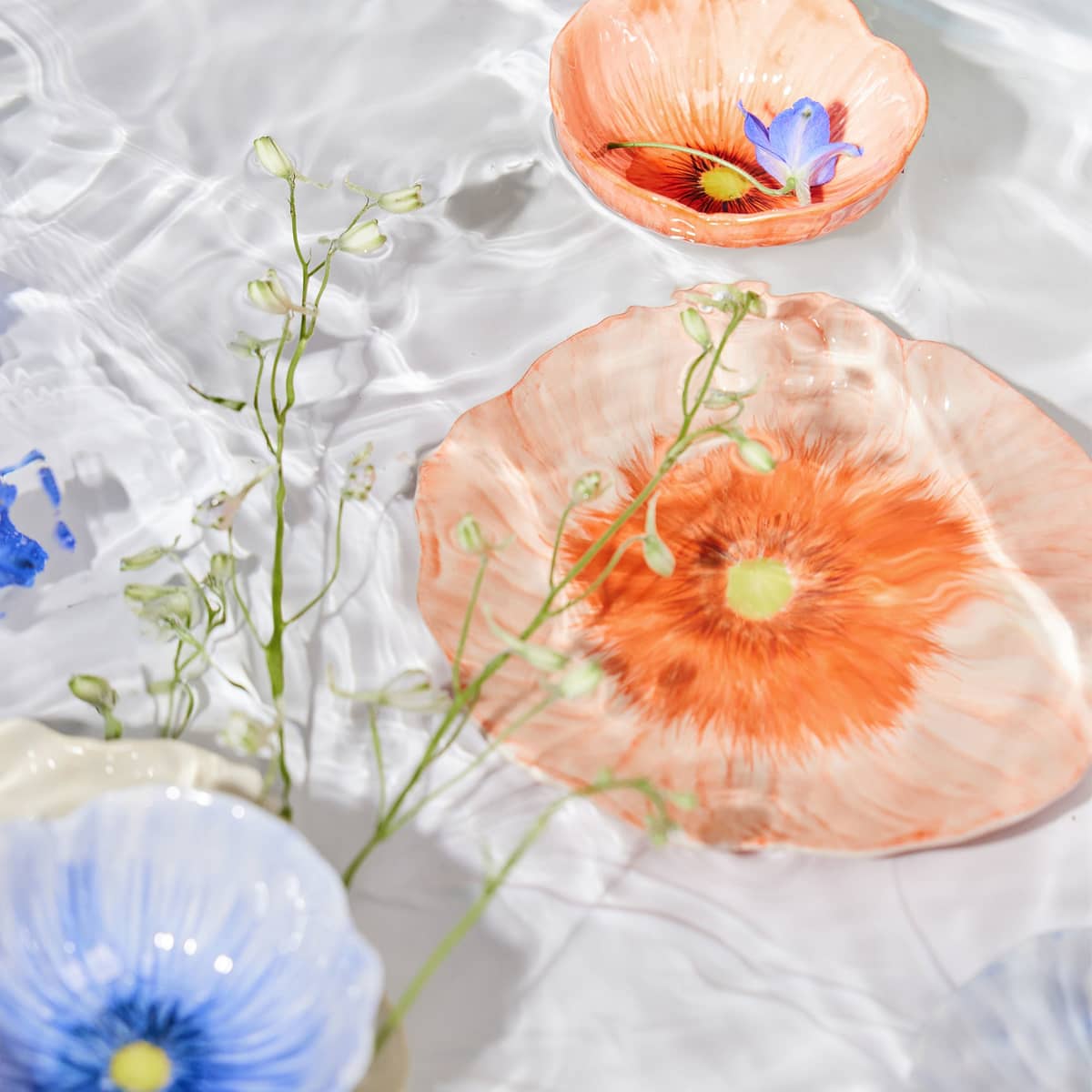 Poppy assiett 21 cm, röd