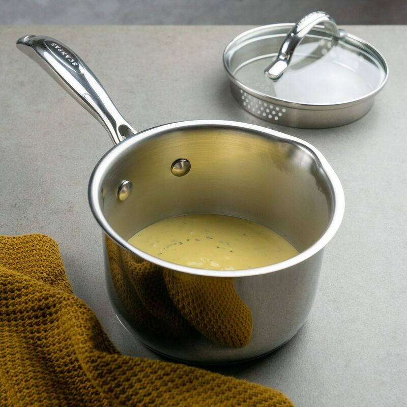 STS kastrull med lock 14 cm/1,2 liter, rostfritt stål