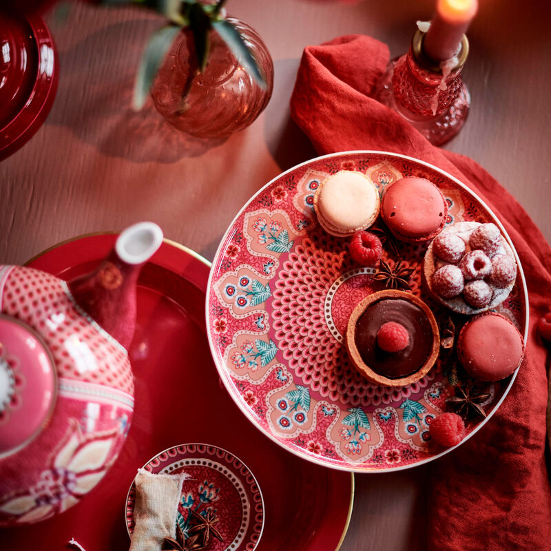 PIP Studio Flower Festival teekannu 1,6 litraa, vaaleanpunainen