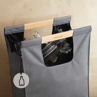 Affaldssorteringspose, 28 liter, mørkegrå