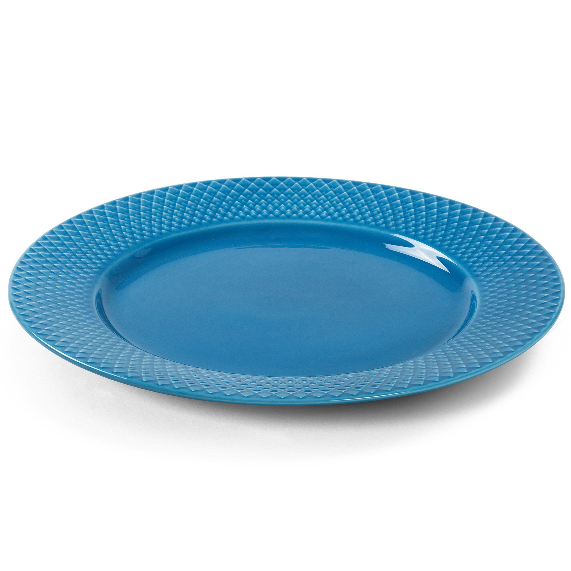 Lyngby Porcelæn Rhombe tallerken Ø 27 cm Blå