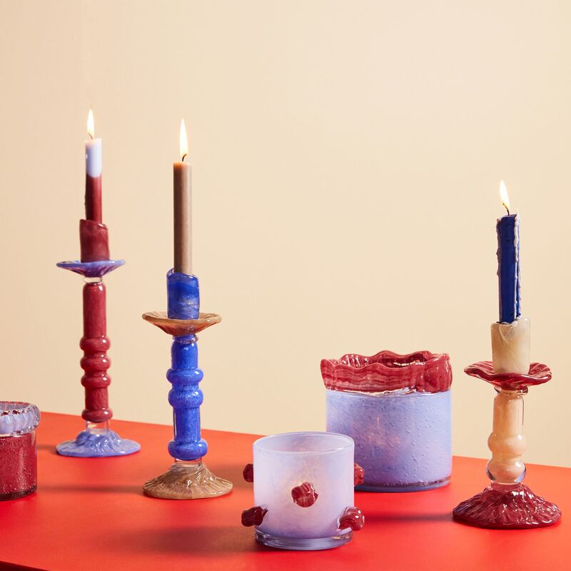 Lara kynttilälyhty 15 cm, vaaleansininen