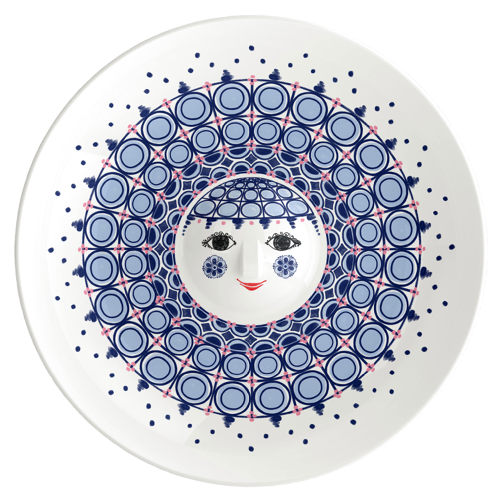 Bjørn Wiinblad Olga Skål 33 cm, blå