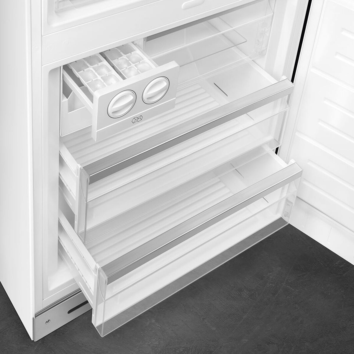 Smeg FAB38RWH6 högerhängd kyl/frys 70 cm, vit