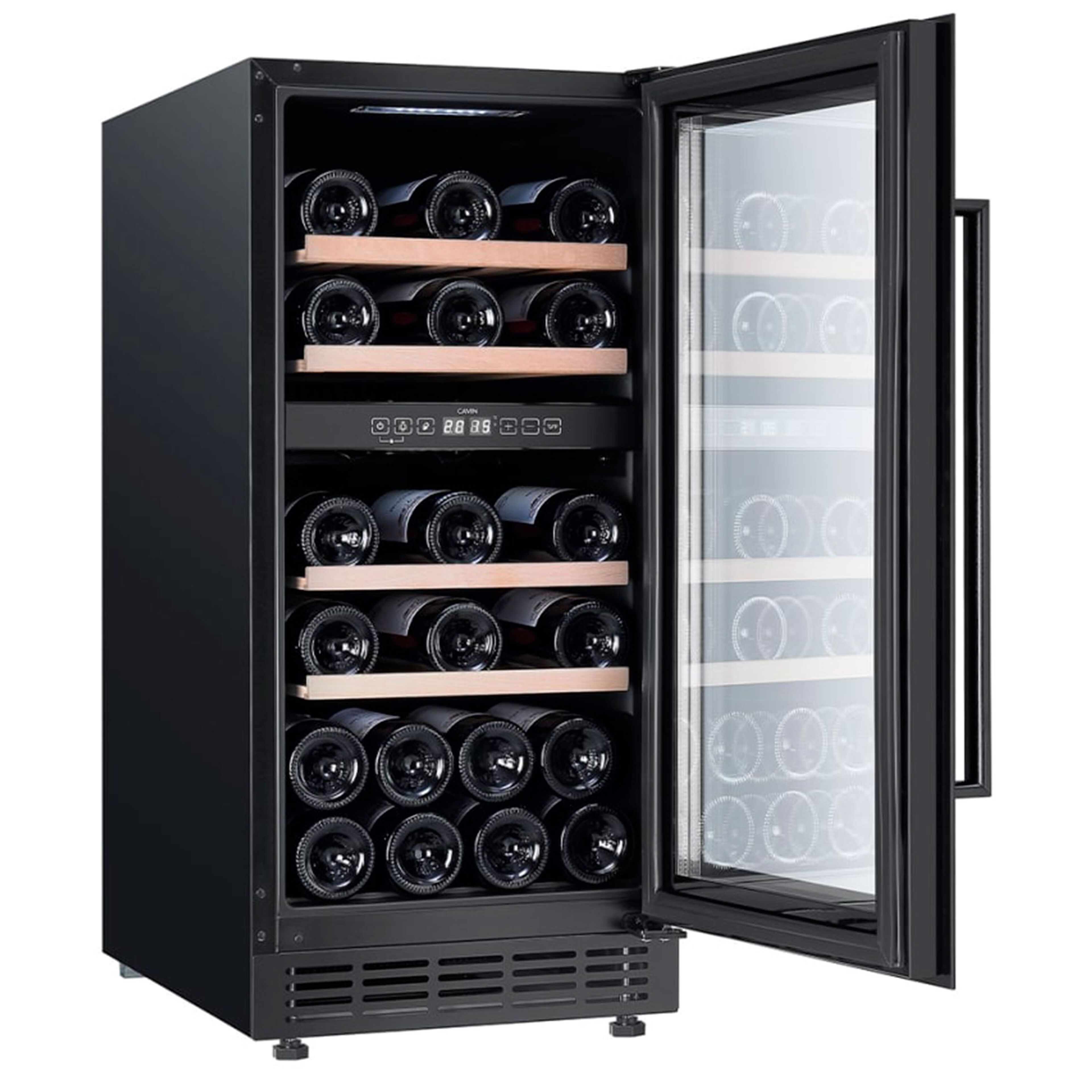 Arctic Collection 40D Fullglass Black indbygget vinkøleskab 28 flasker