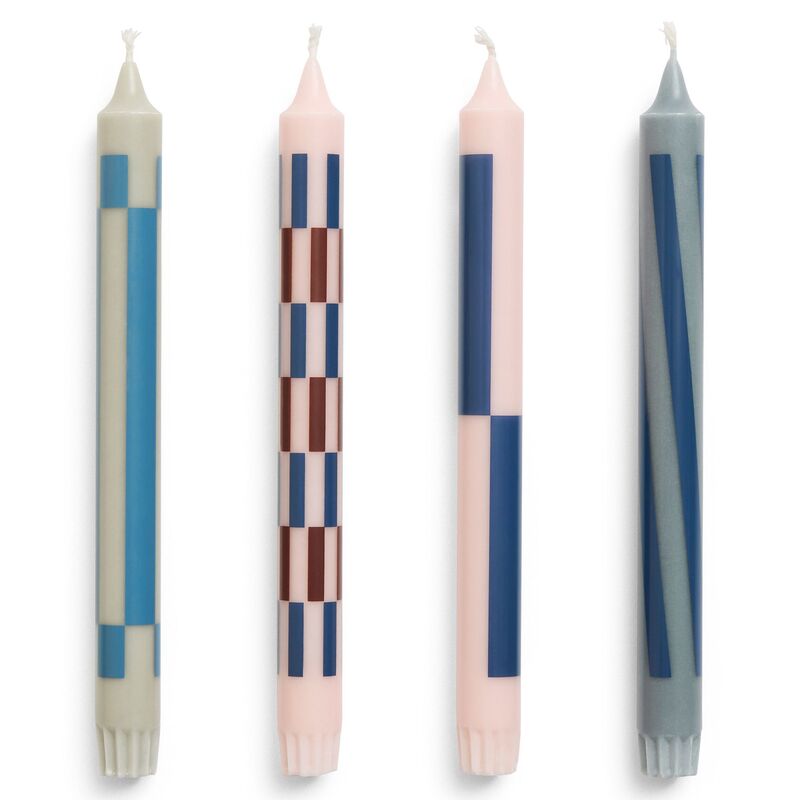 ljus 4 st, light blue/pink