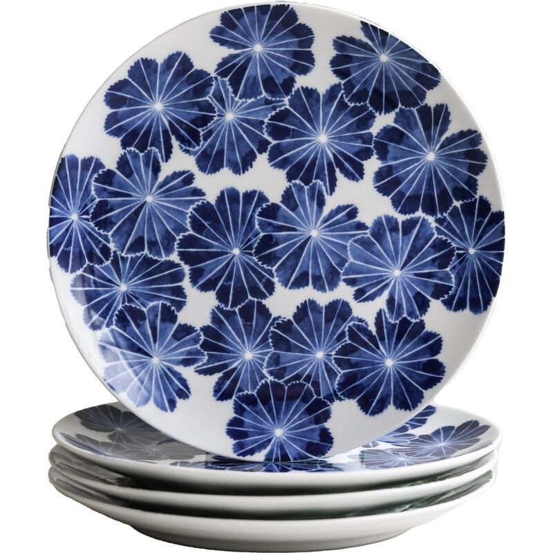 Daggkåpa asjett, 21 cm, 4 stk, blå