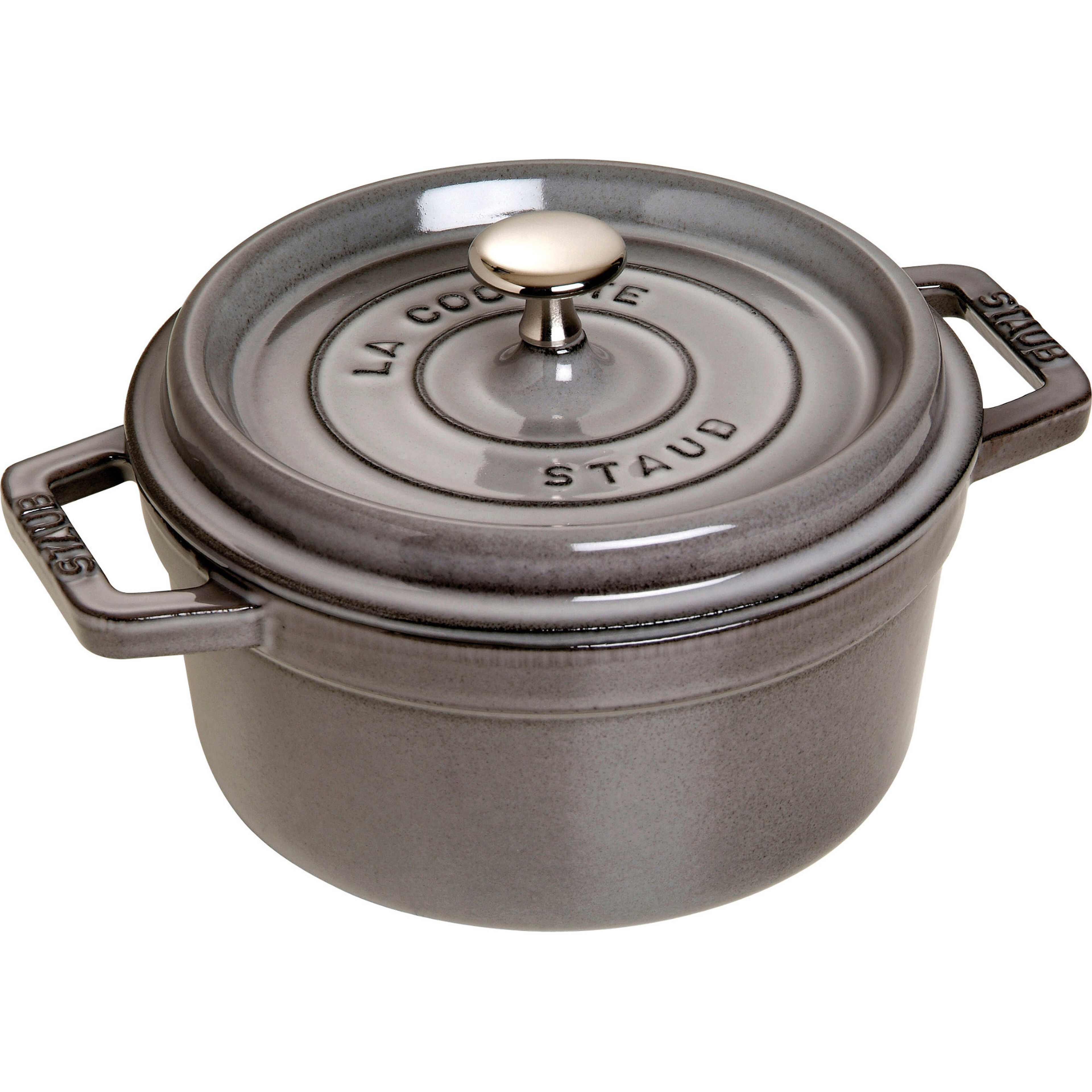 La Cocotte Rund Gryta Grå 20 cm 2,2 l