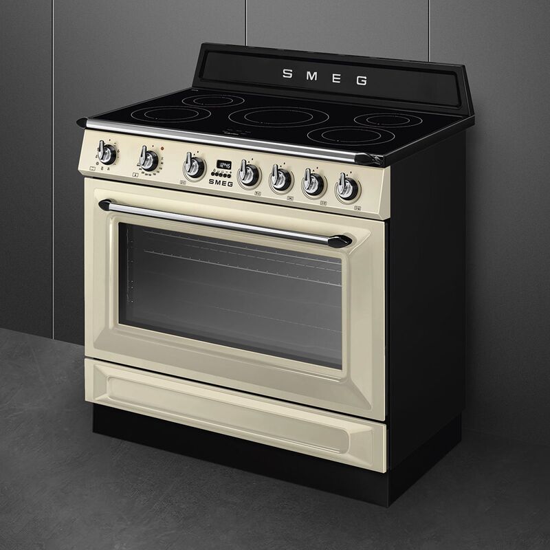 Induksjonskomfyr Victoria TR90IMP 90 cm, creme