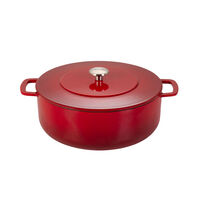 gjutjärnsgryta med lock 28 cm/5,3 liter, cherry