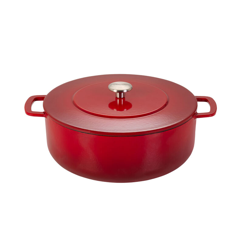 Combekk Støpejernsgryte med lokk 28 cm / 5,3 liter, cherry