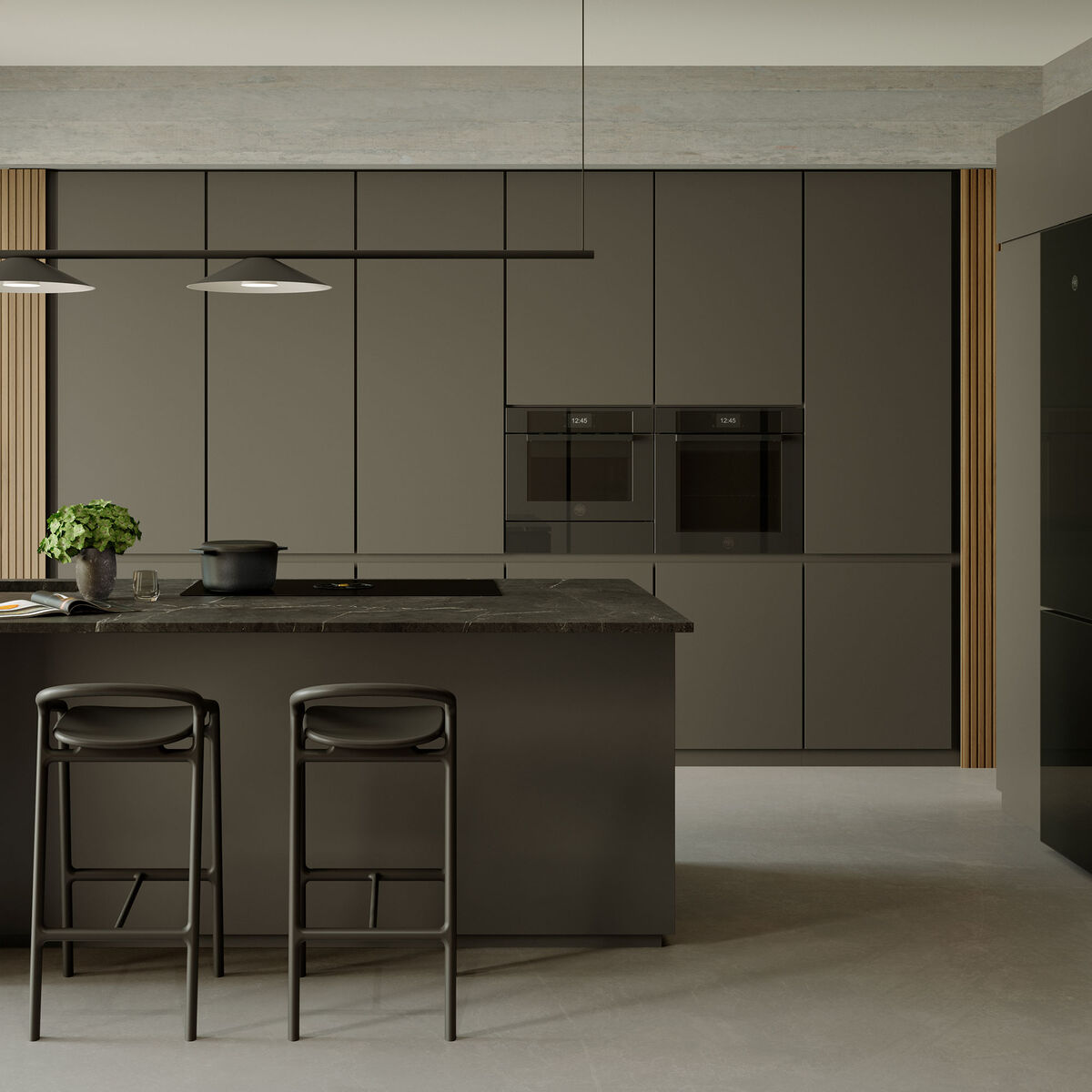 FMOD4077MTS3 Modern kombiovn med mikrobølgefunktion, obsidian