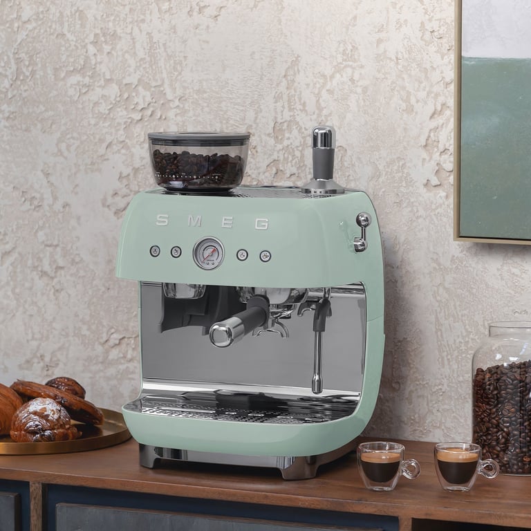 EGF03 Manuel espressomaskine, pastelgrøn