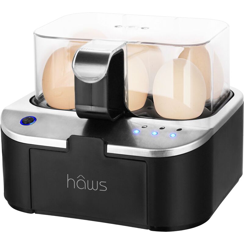 Årø talende æggekoger til 6 æg, sort/sølv