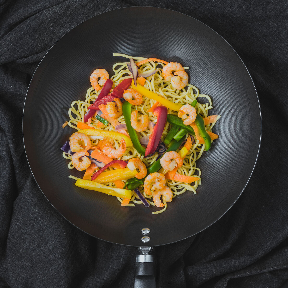 Wokpande 30 cm, sort