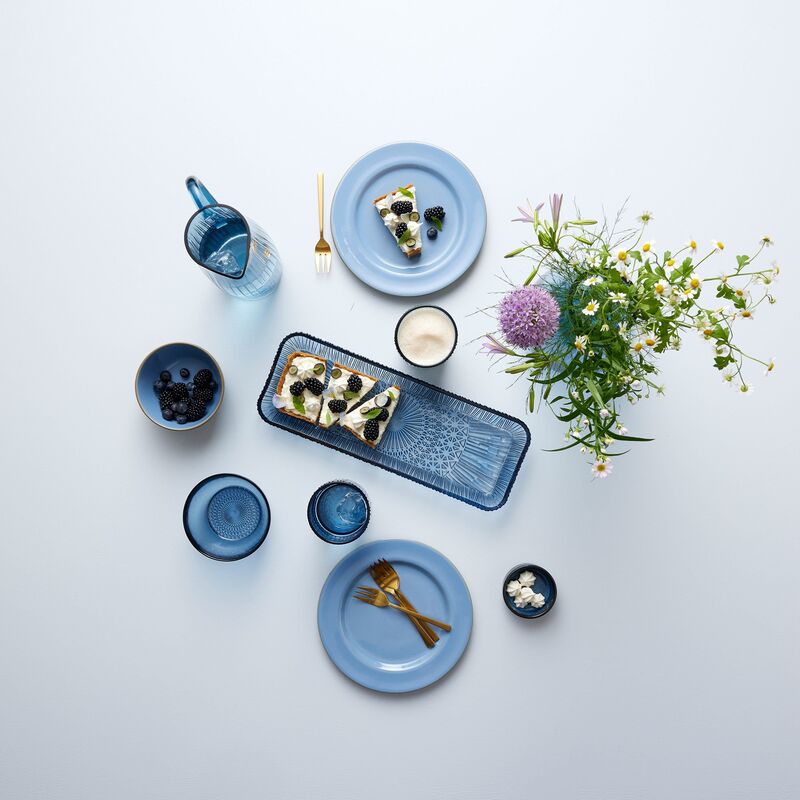 Kusintha serveringsfat 38 x 14 cm, blå