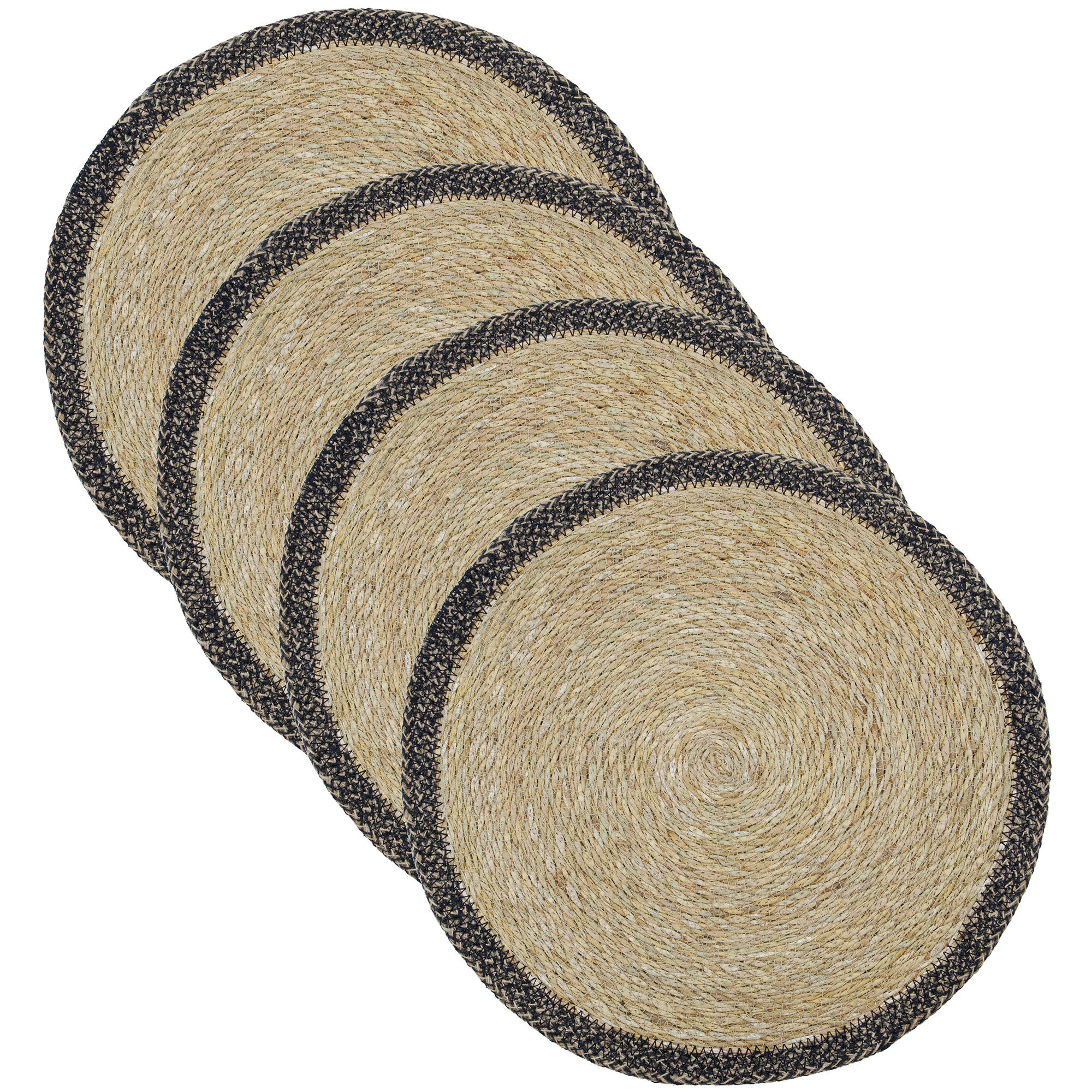House Doctor Bordstablett 4-pack, svart/natur