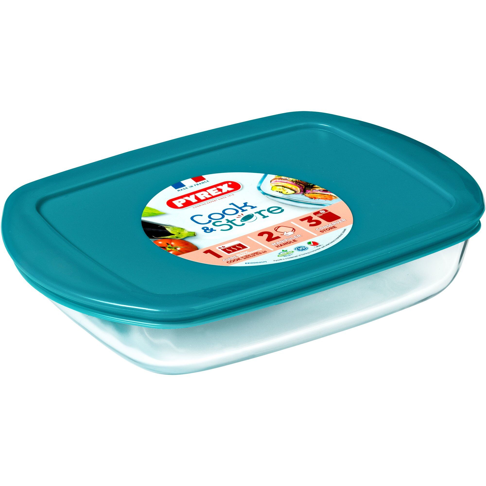 Cook & Store glassform med lokk 0,8 liter