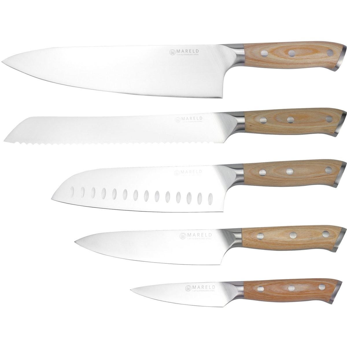 Knivsett med 5 kniver i europeisk tradisjon