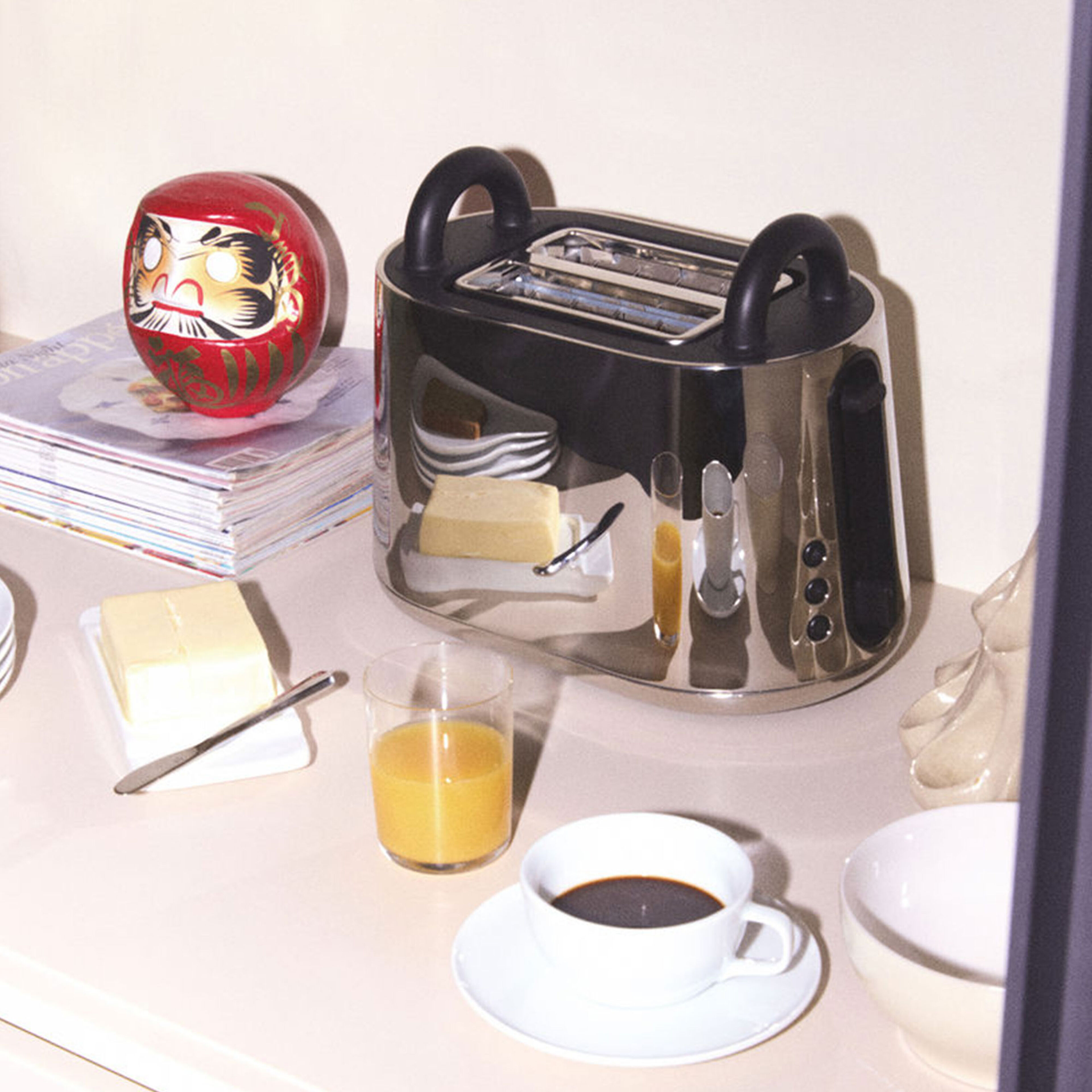 Toru brödrost, rostfritt stål