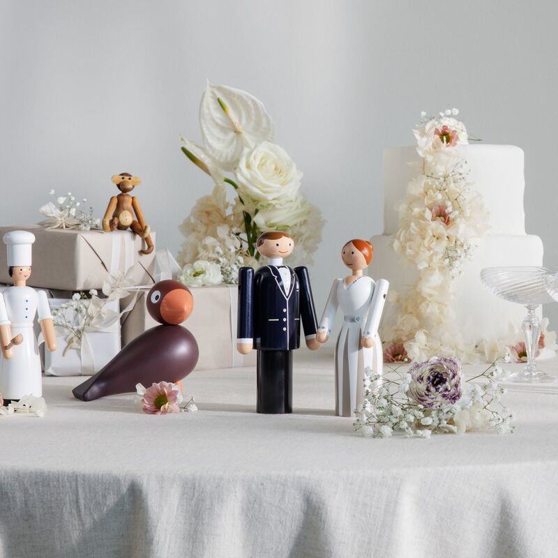 Brudgom, blå/svart/hvit