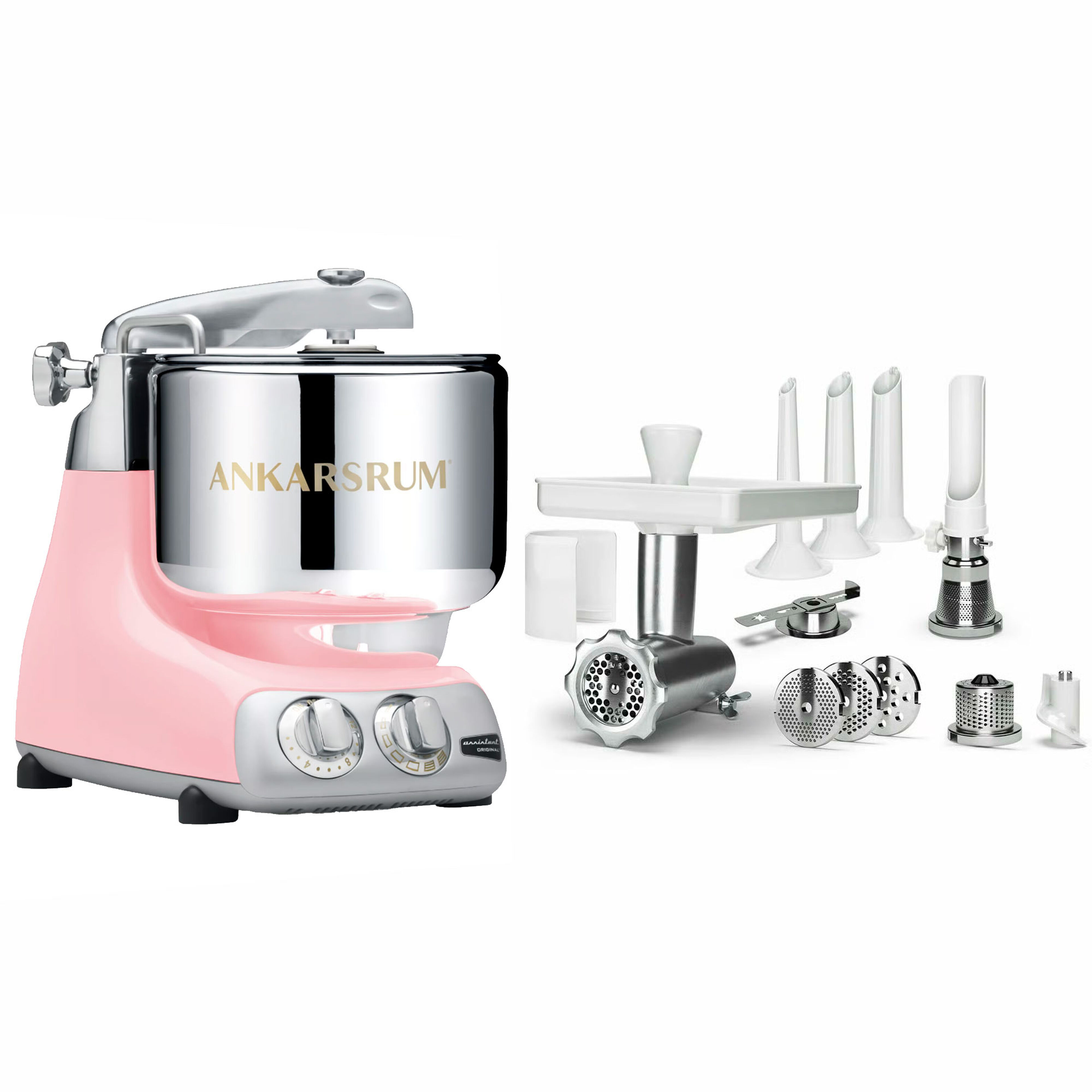 Ankarsrum Assistent Original AKM6230 Cloudy Pink + täydellinen lihamylly