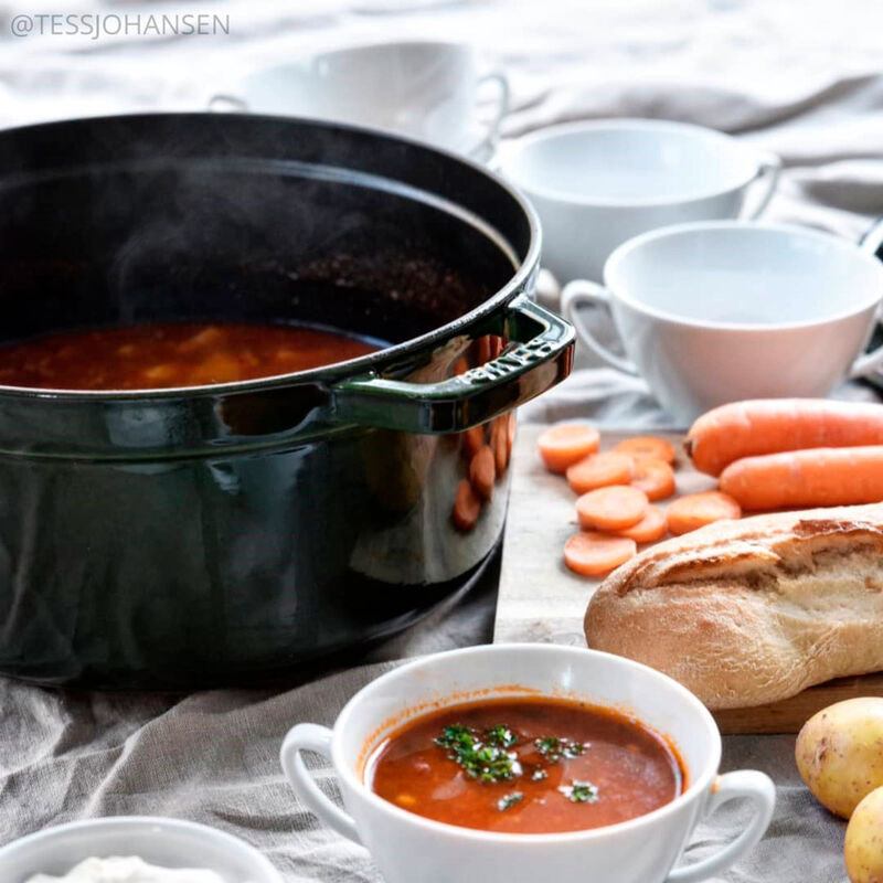 Rund Gryde 26 cm 5,2 liter Basilikumsgrøn