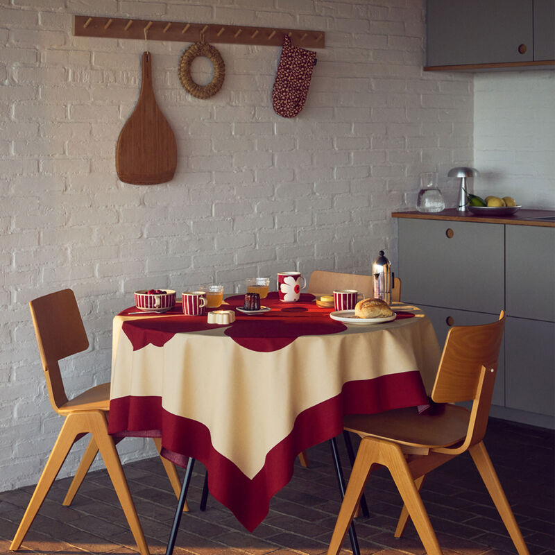 Marimekko Unikko telysholder 10 cm, beige/hvit