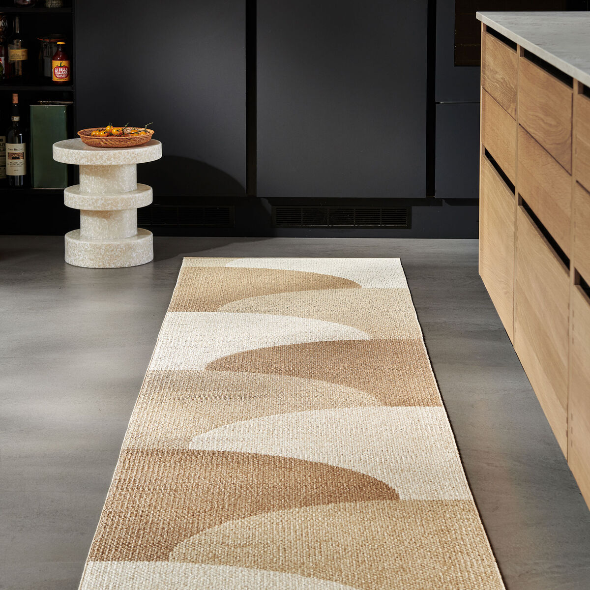 Pappelina Hill matta 70 × 270 cm, vanilla/beige/cream