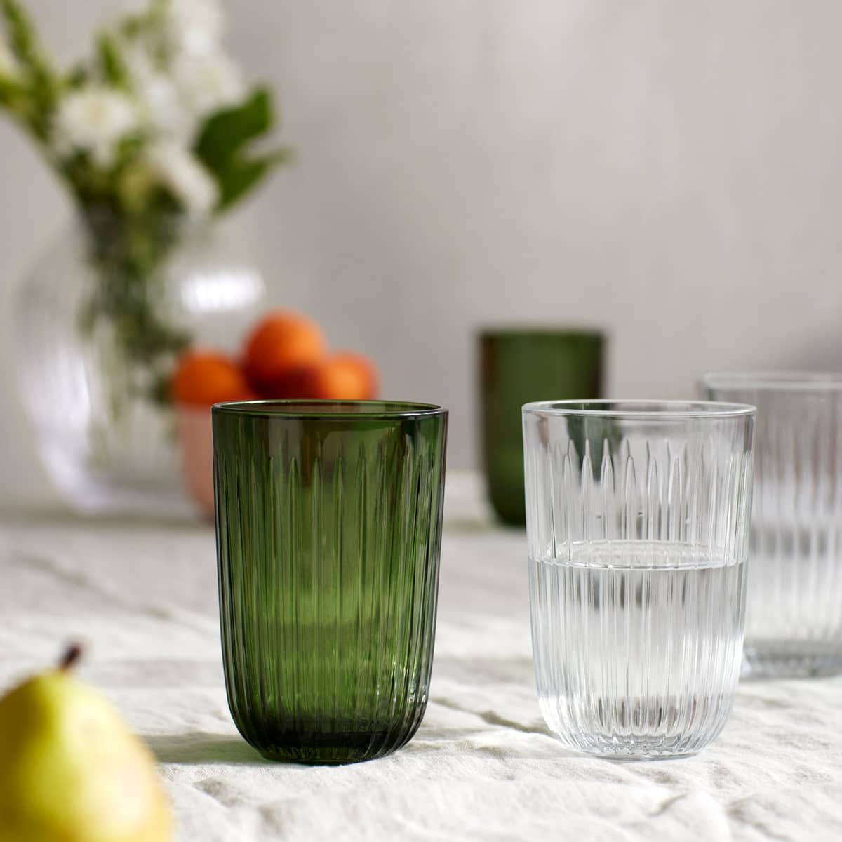 Hammershøi vandglas, 37 cl, Ø 8 cm, 4 stk, klar