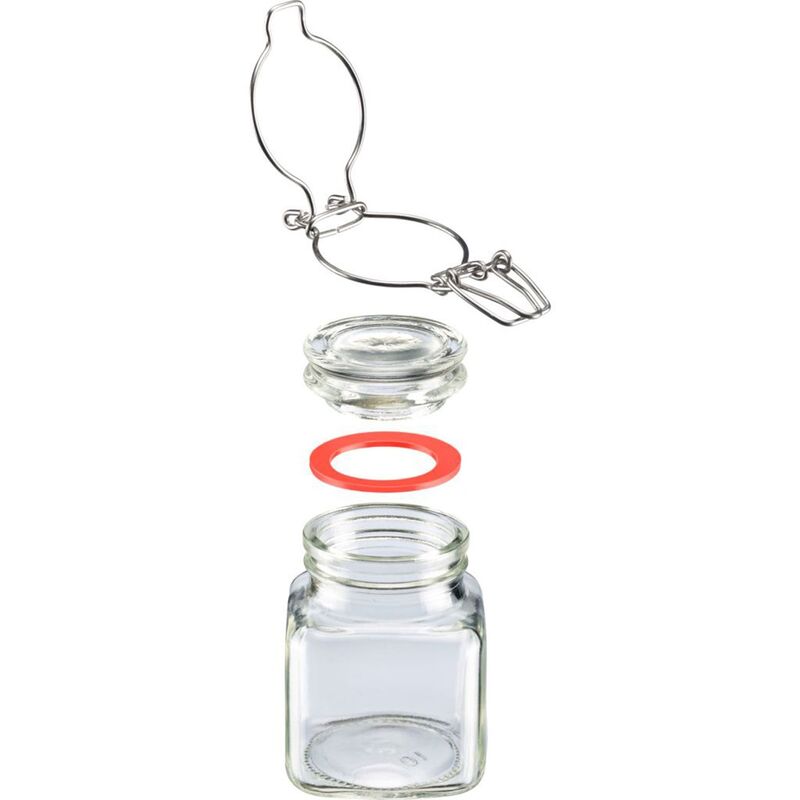 Glass med snap-on lokk 100 ml