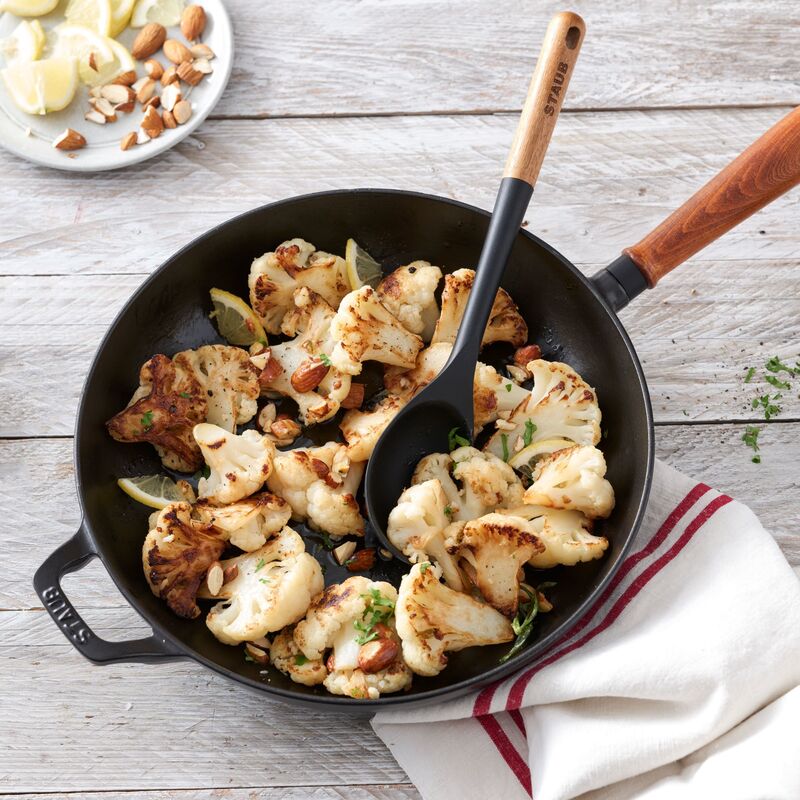 Vintage Stekpanna med trähandtag 28 cm.