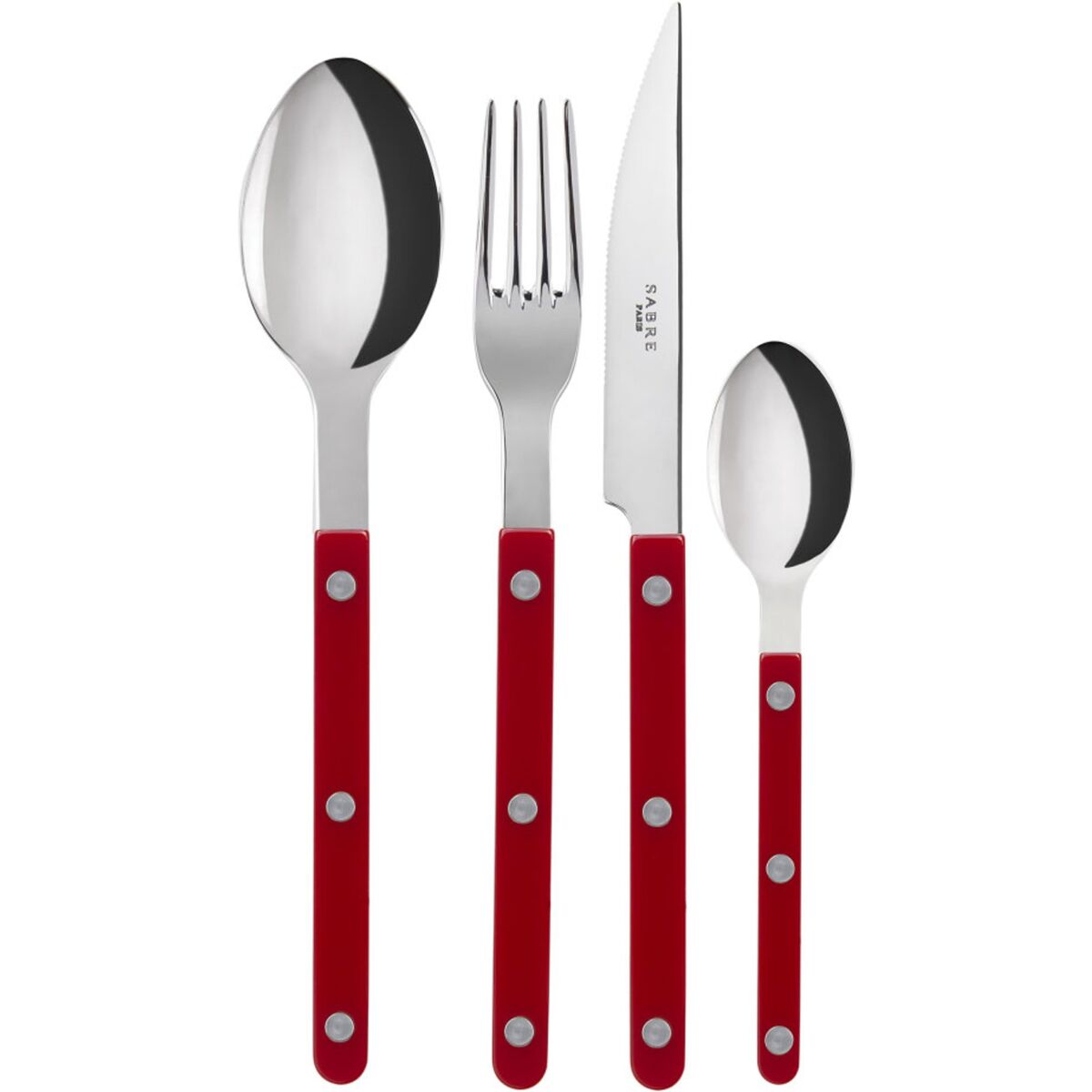 Bistrot Solid bestickset 4 delar, burgundy