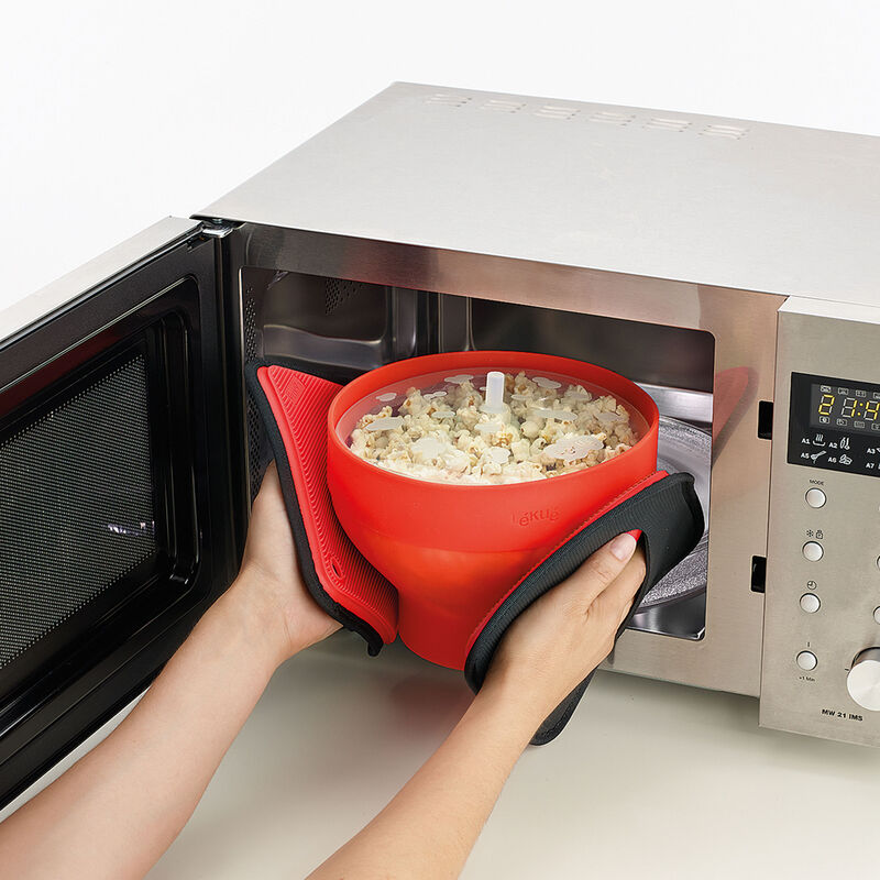 Popcornmaker XL + 4 skålar, röd