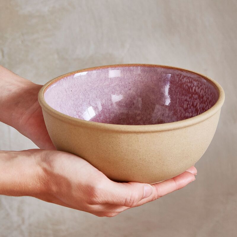 Minerals skål Ø15 cm, rose quartz, 4 stk.