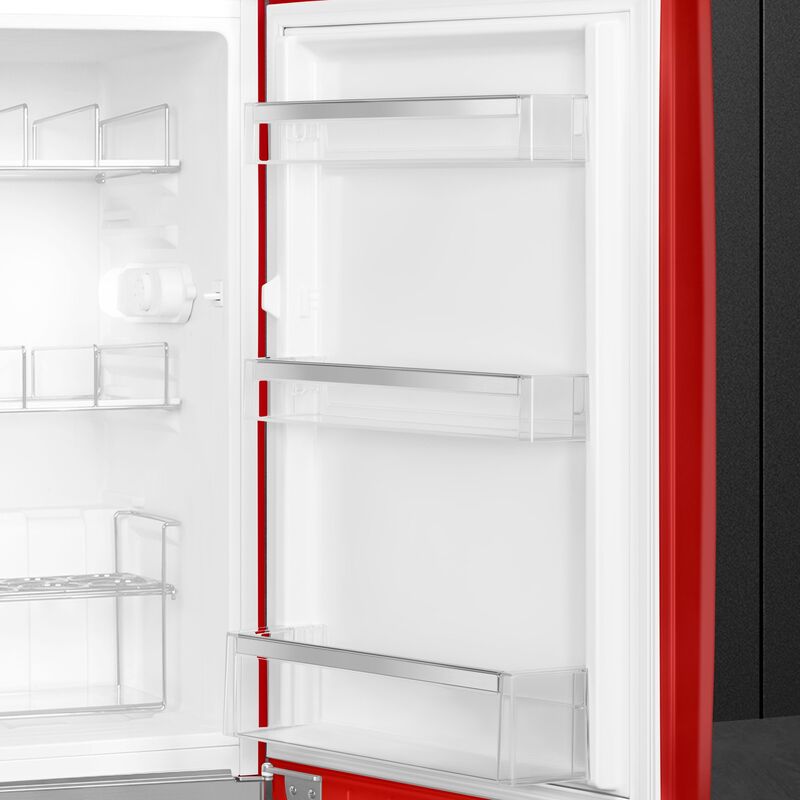 FAB10HRBL6 køleskab med flaskeopbevaring, rød